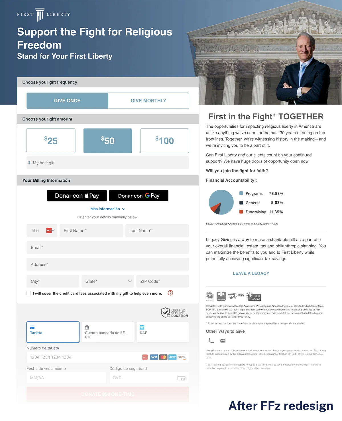 New Donation Form First Liberty 2x
